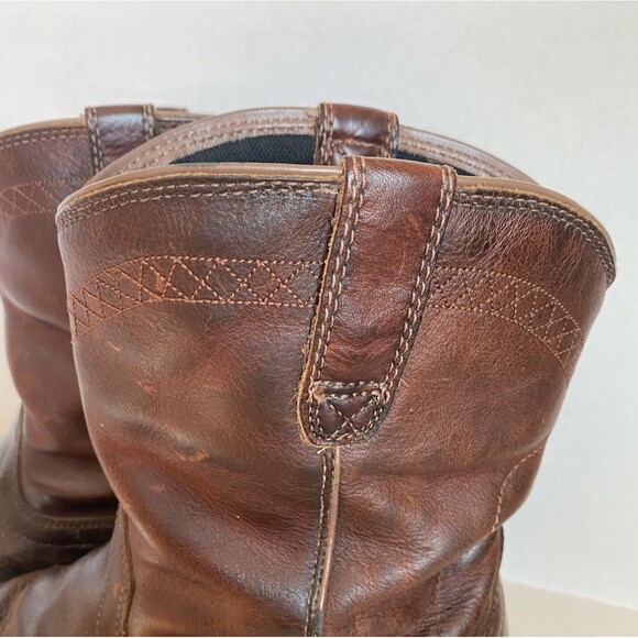 ARIAT Sierra Men 10 EE Western Work Boots Brown Leather Pull On Soft Toe main image 10